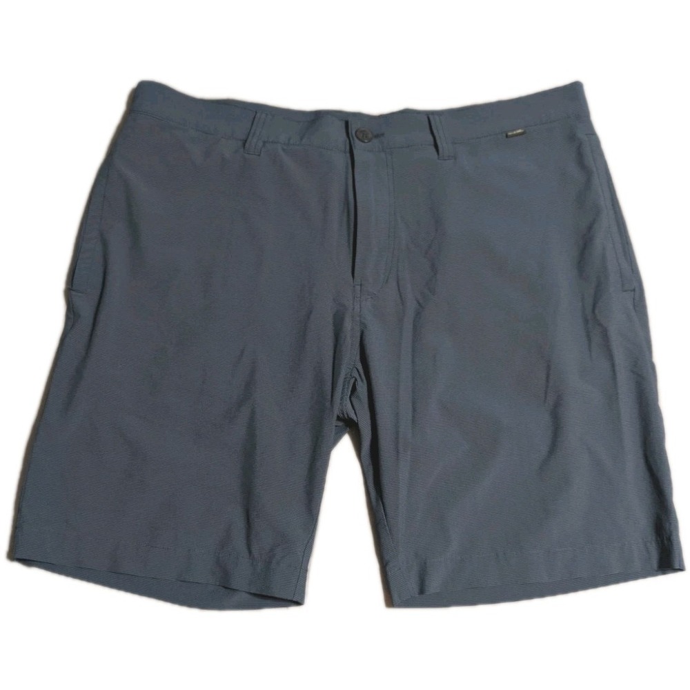 TravisMathew Golf Shorts Mens 36 Blue Striped Stretch Performance Chino Hybrid